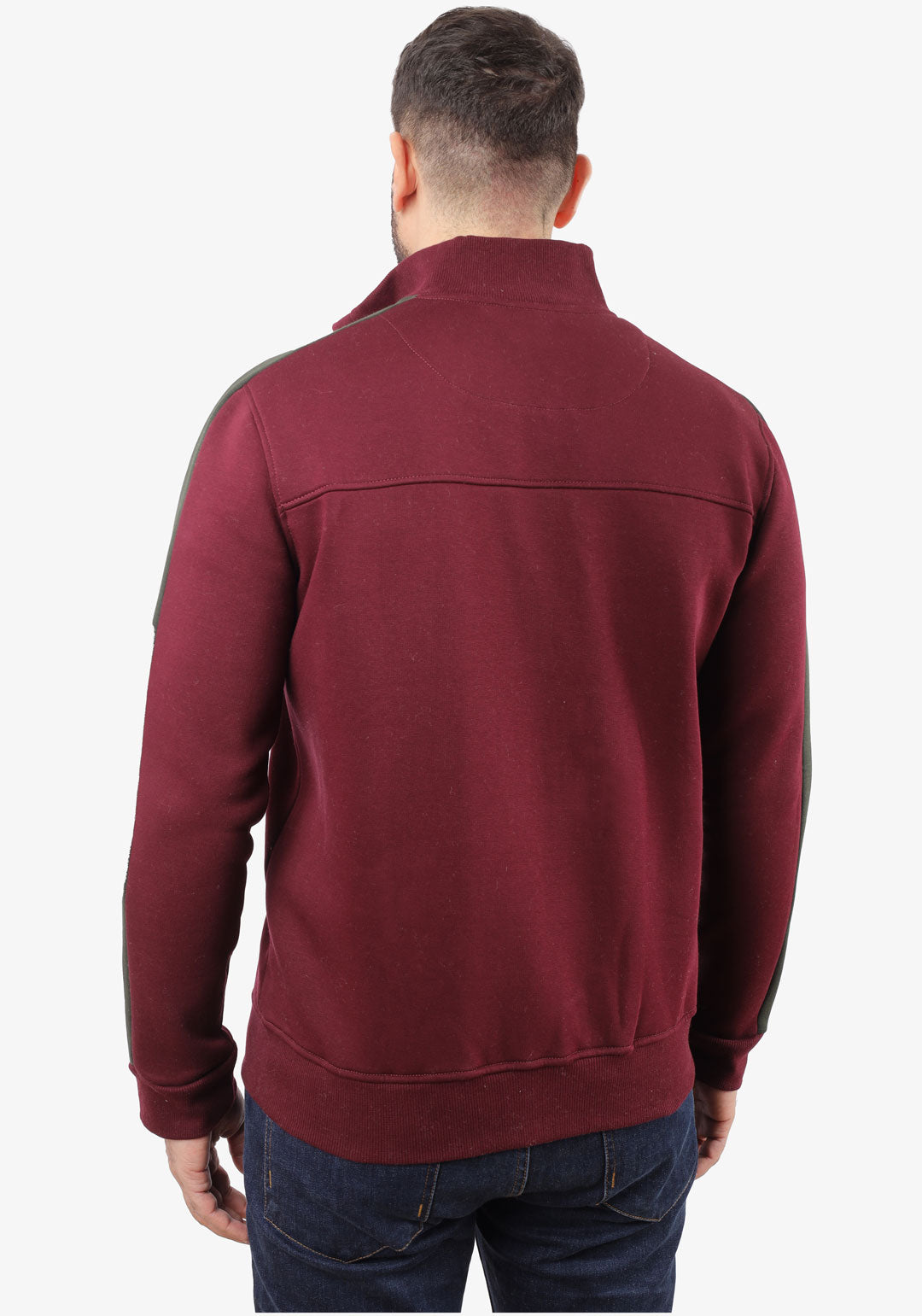 Burgundy Zipper Sweatshirt
