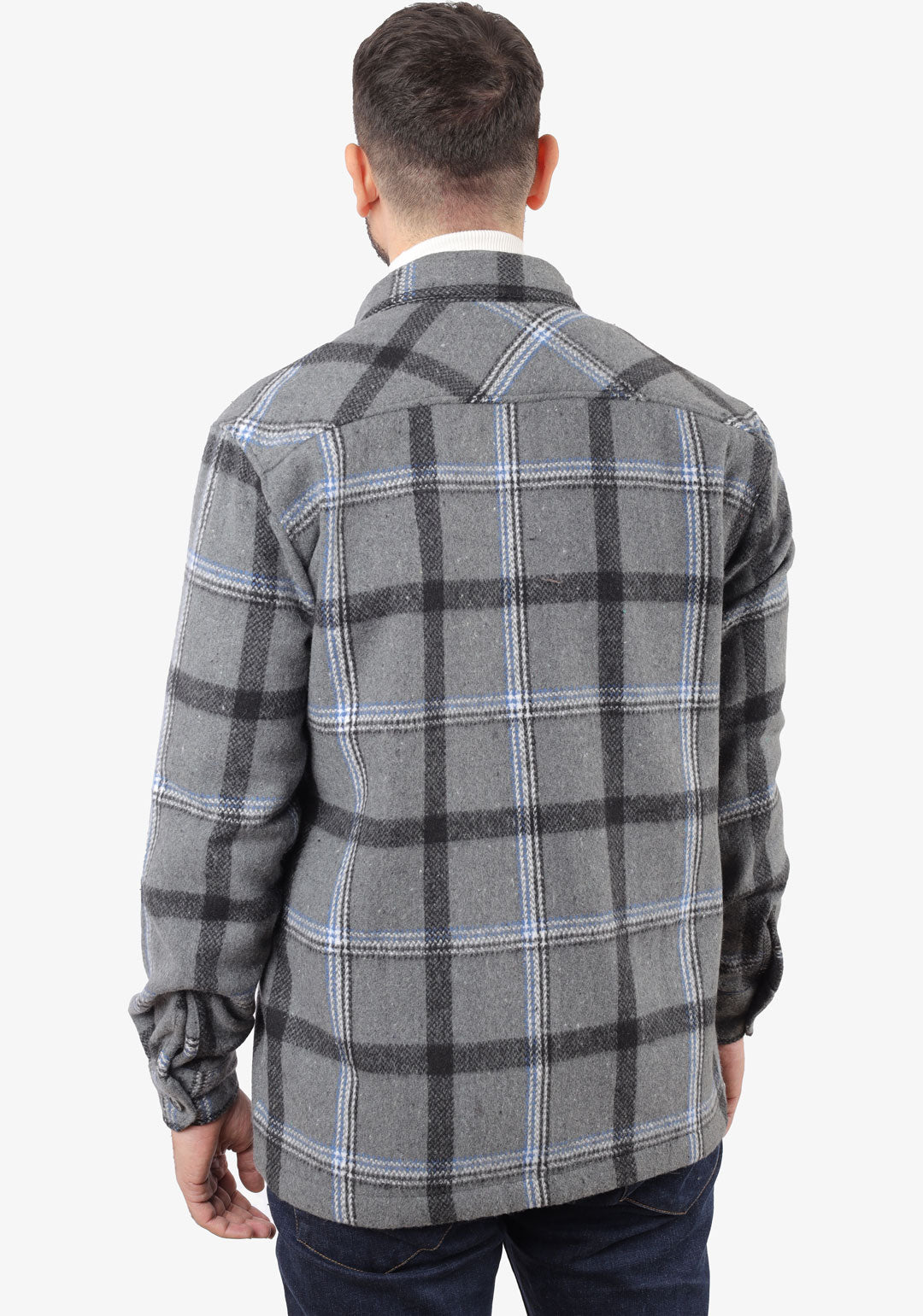 Drak Gray Checkered Overshirt