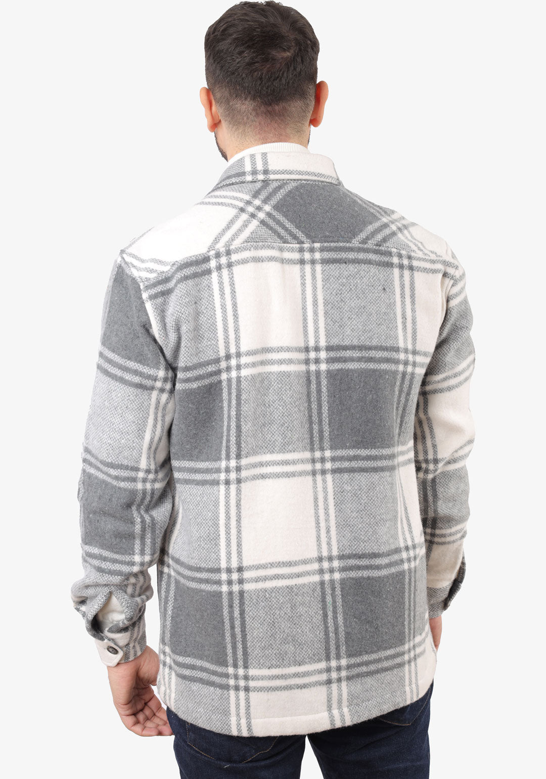 Light Gray Checkered Overshirt