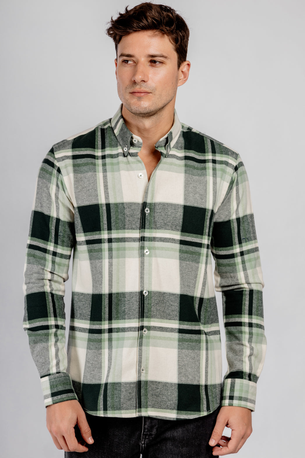 Checkered Long Sleeves Cotton Shirt