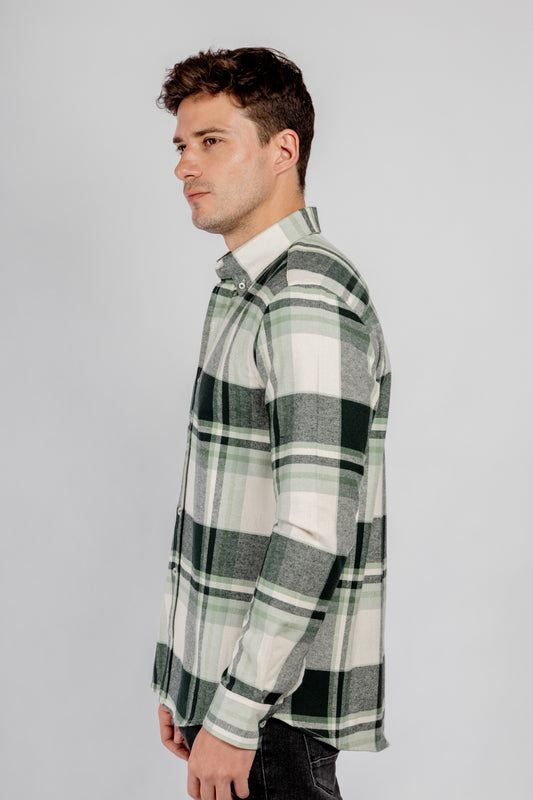 Checkered Long Sleeves Cotton Shirt