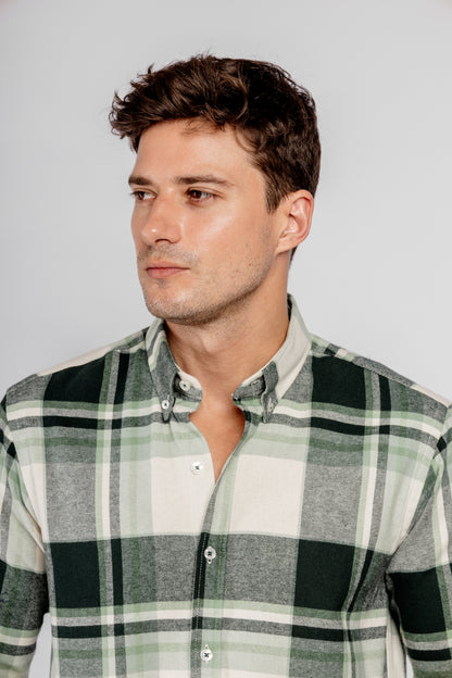 Checkered Long Sleeves Cotton Shirt