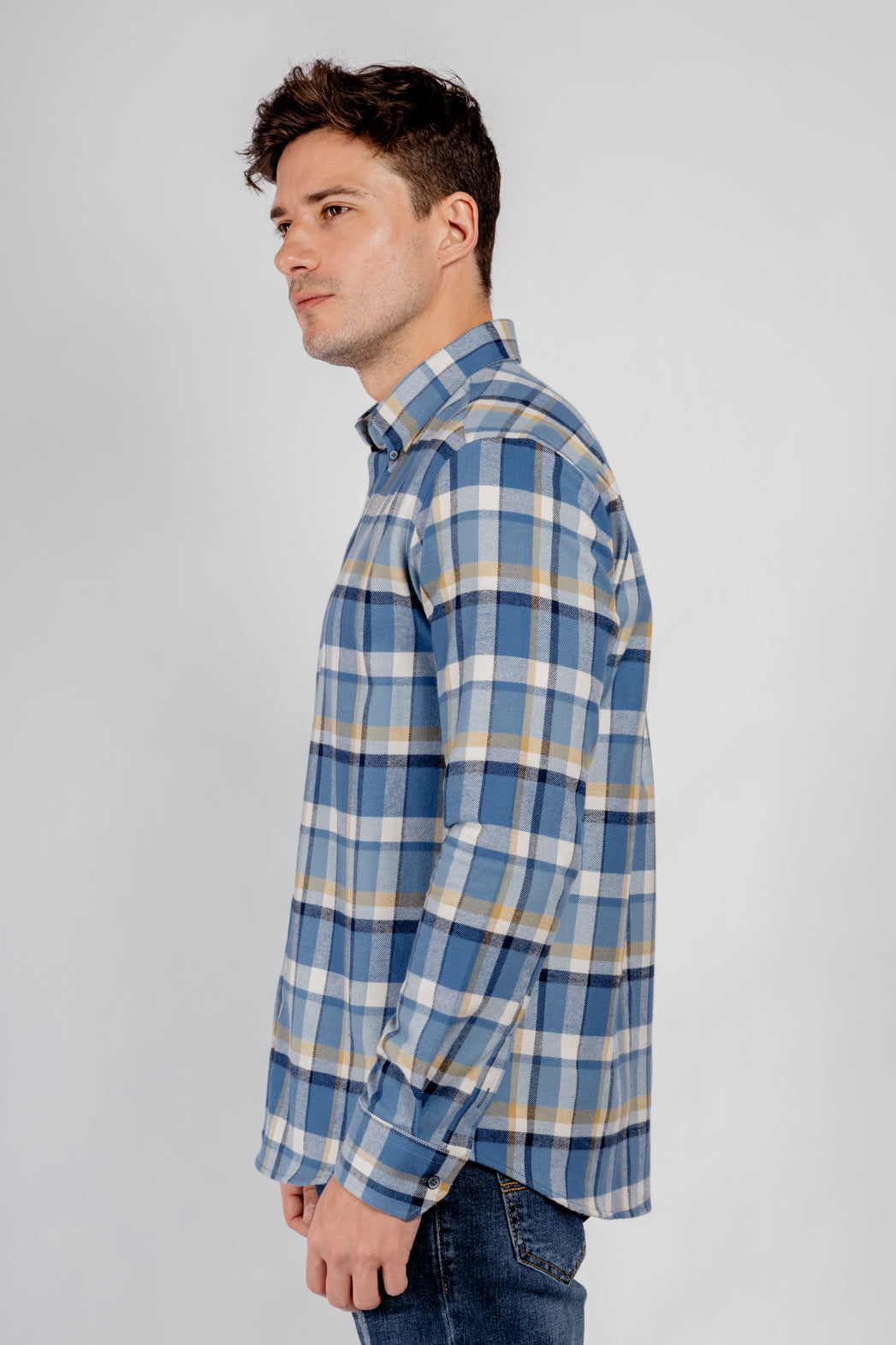 Checkered Long Sleeves Cotton Shirt