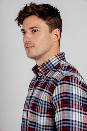 Checkered Long Sleeves Cotton Shirt