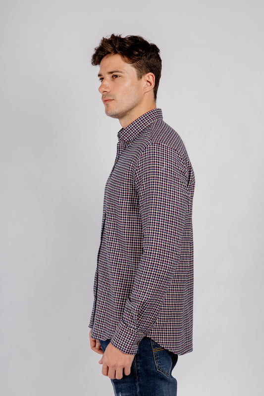 Checkered Long Sleeves Cotton Shirt