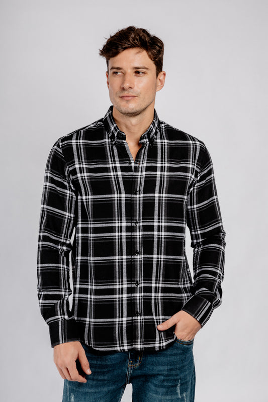 Checkered Long Sleeves Cotton Shirt