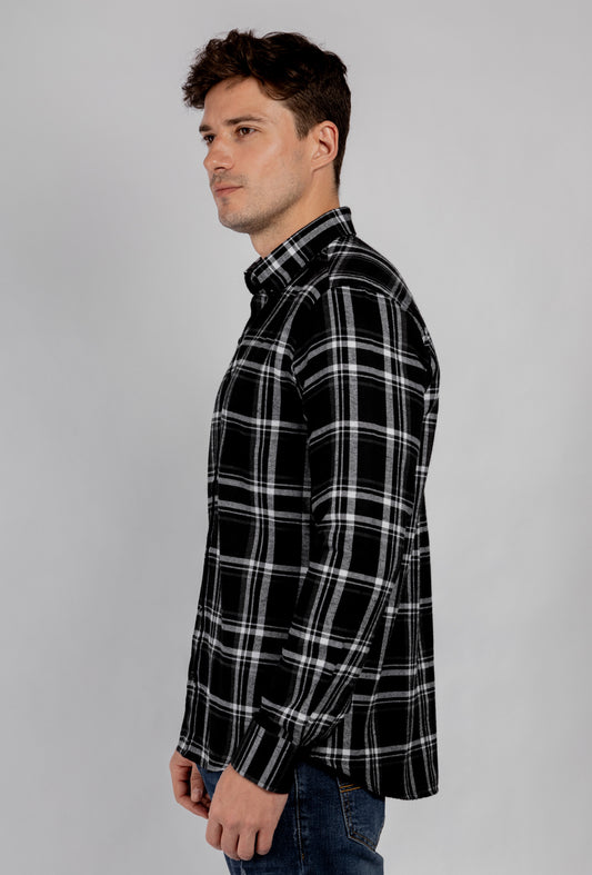 Checkered Long Sleeves Cotton Shirt