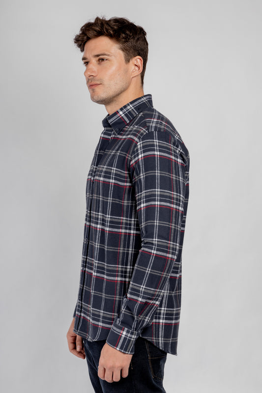 Checkered Long Sleeves Cotton Shirt