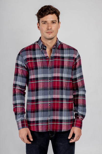 Checkered Long Sleeves Cotton Shirt