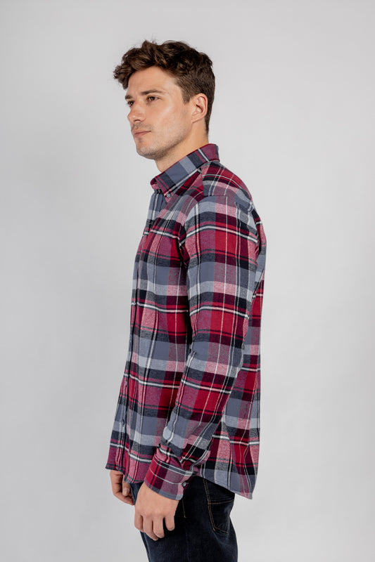 Checkered Long Sleeves Cotton Shirt