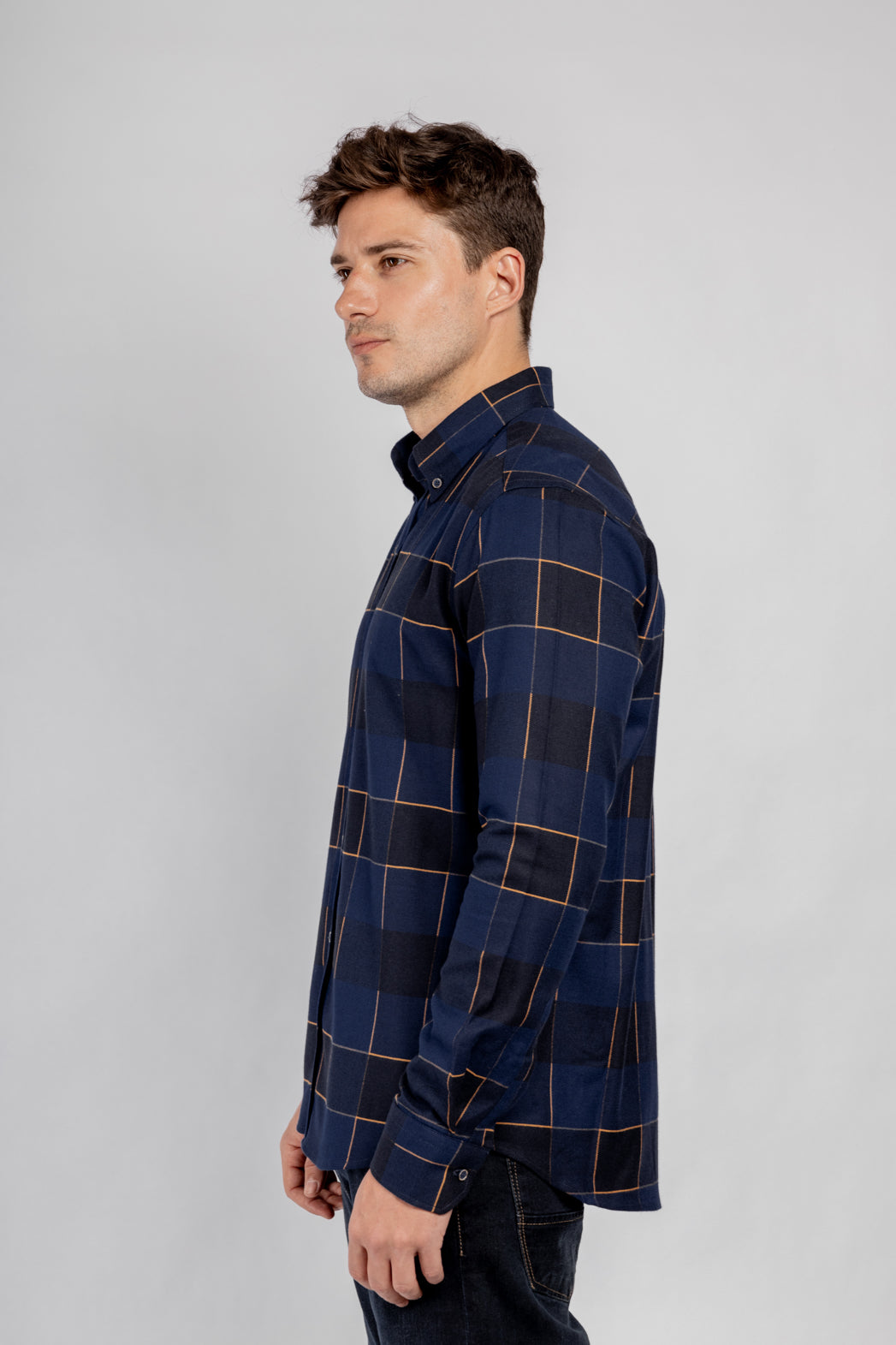 Checkered Long Sleeves Cotton Shirt