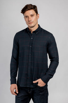 Checkered Long Sleeves Cotton Shirt