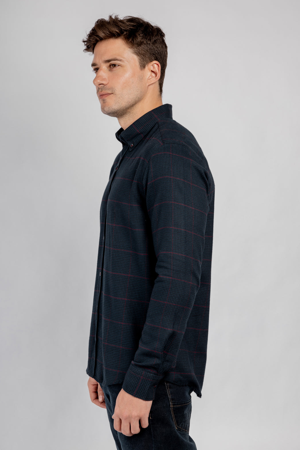 Checkered Long Sleeves Cotton Shirt