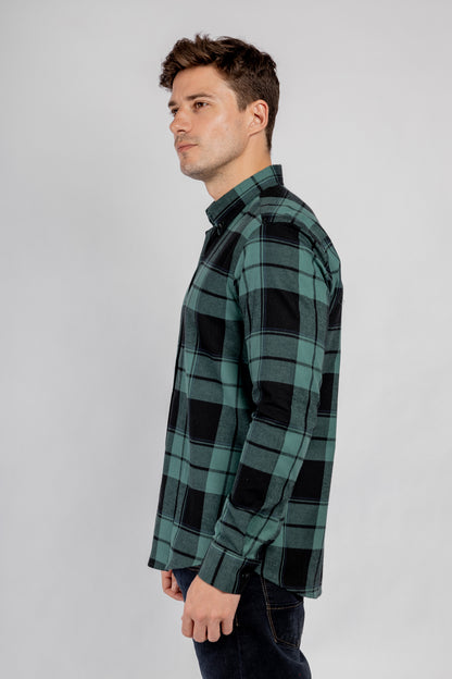 Checkered Long Sleeves Cotton Shirt