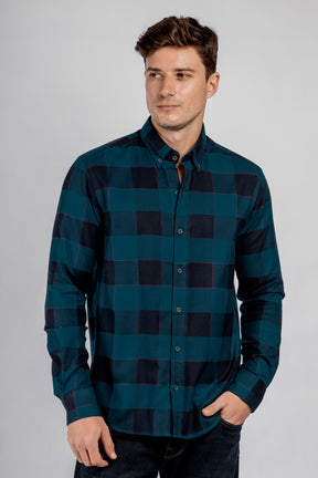 Checkered Long Sleeves Cotton Shirt