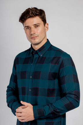 Checkered Long Sleeves Cotton Shirt