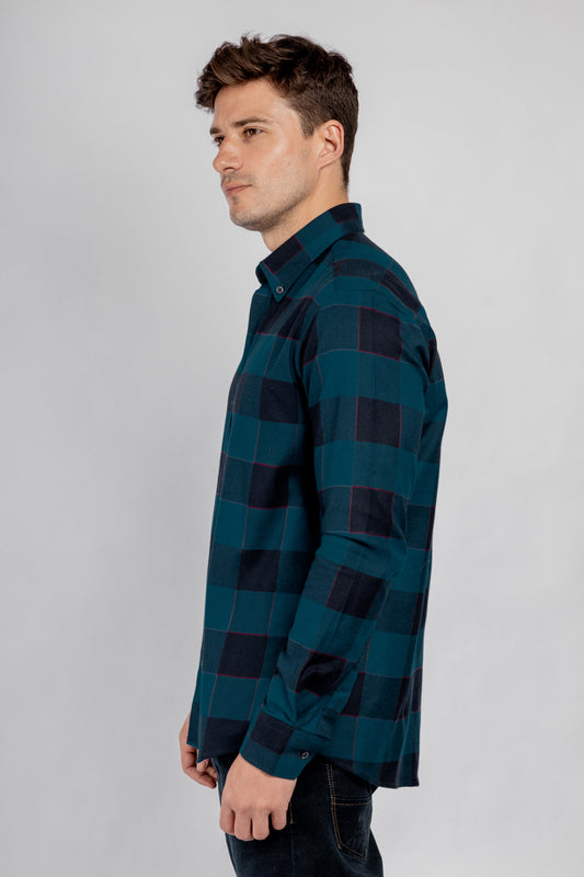 Checkered Long Sleeves Cotton Shirt