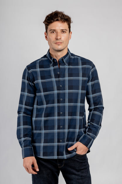 Checkered Long Sleeves Cotton Shirt