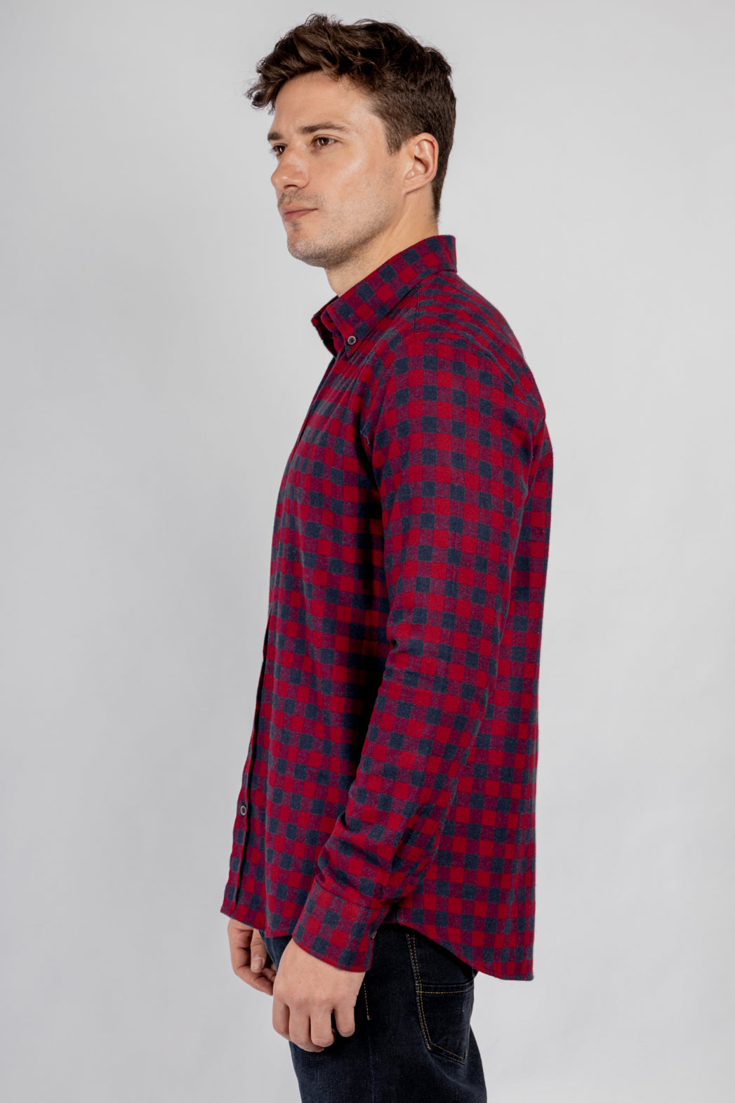 Checkered Long Sleeves Cotton Shirt