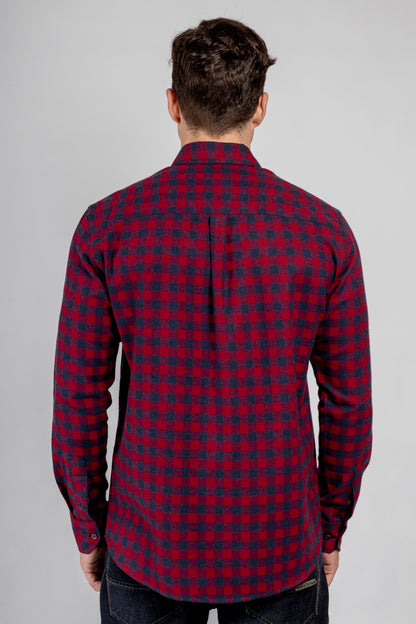 Checkered Long Sleeves Cotton Shirt