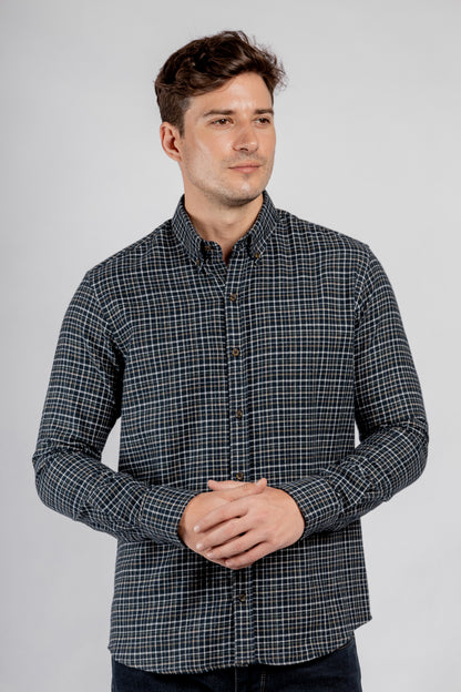 Checkered Long Sleeves Cotton Shirt