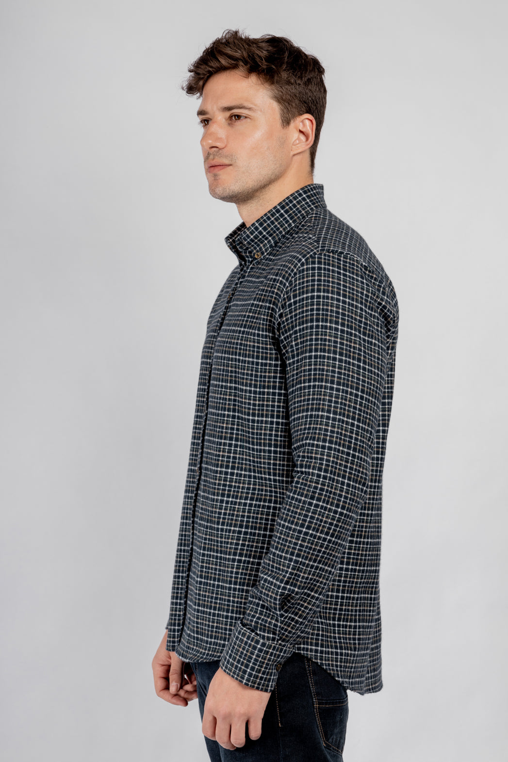 Checkered Long Sleeves Cotton Shirt