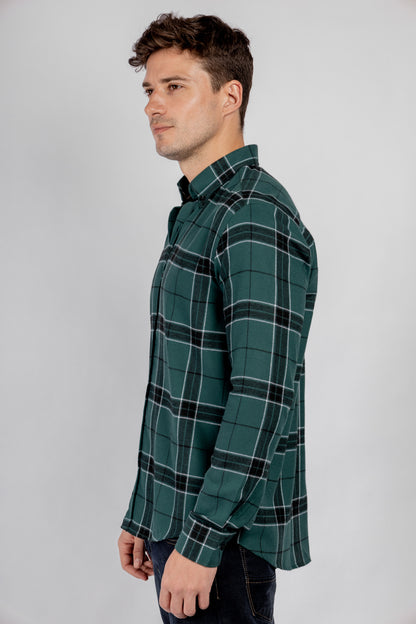 Checkered Long Sleeves Cotton Shirt