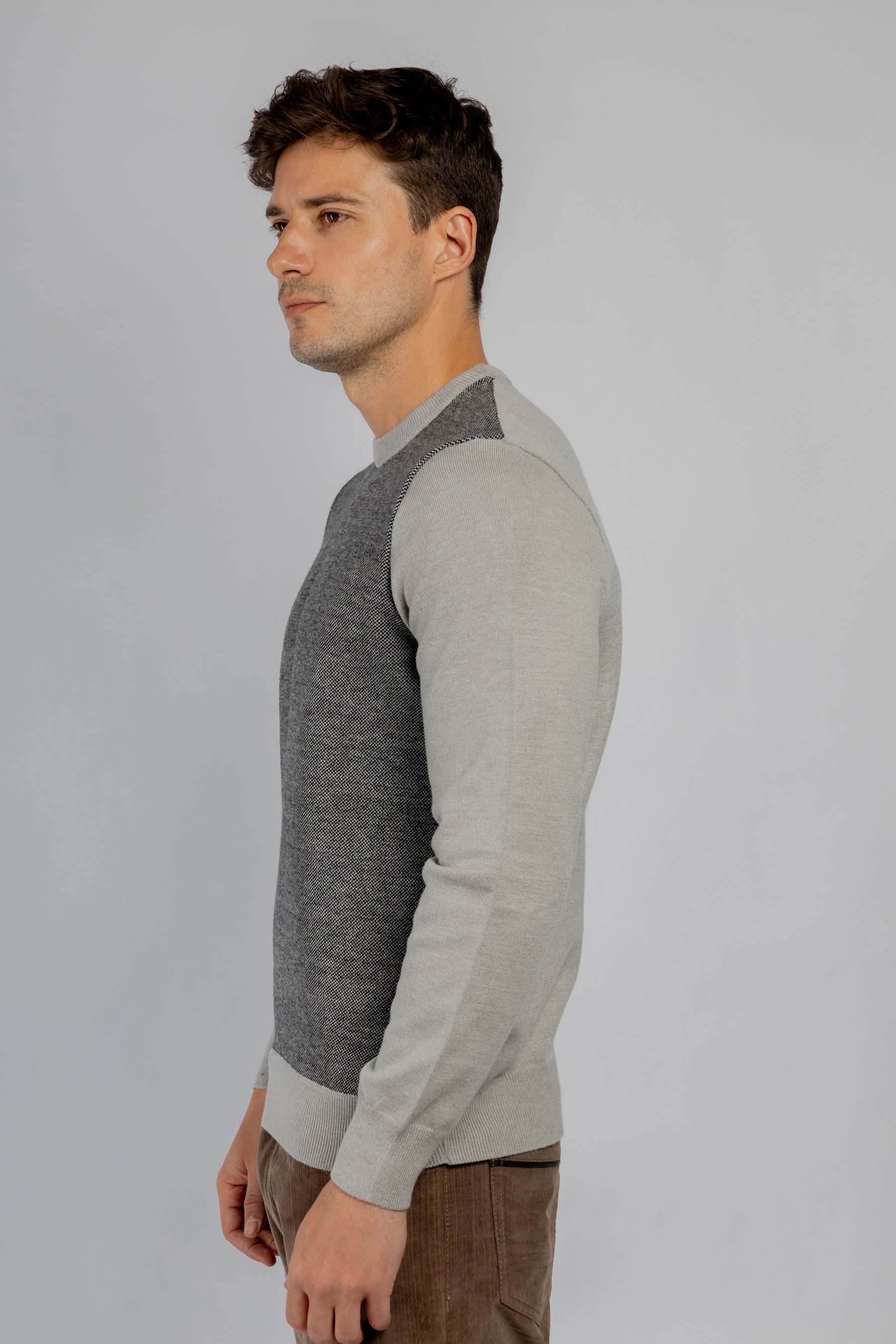 Storm Grey Crew Neck Pullover