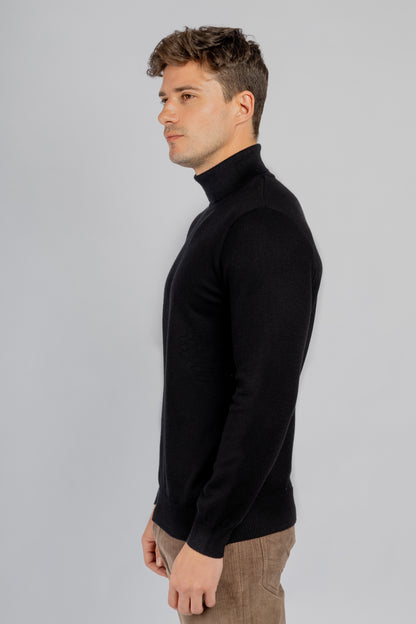 Black High Collar Pullover