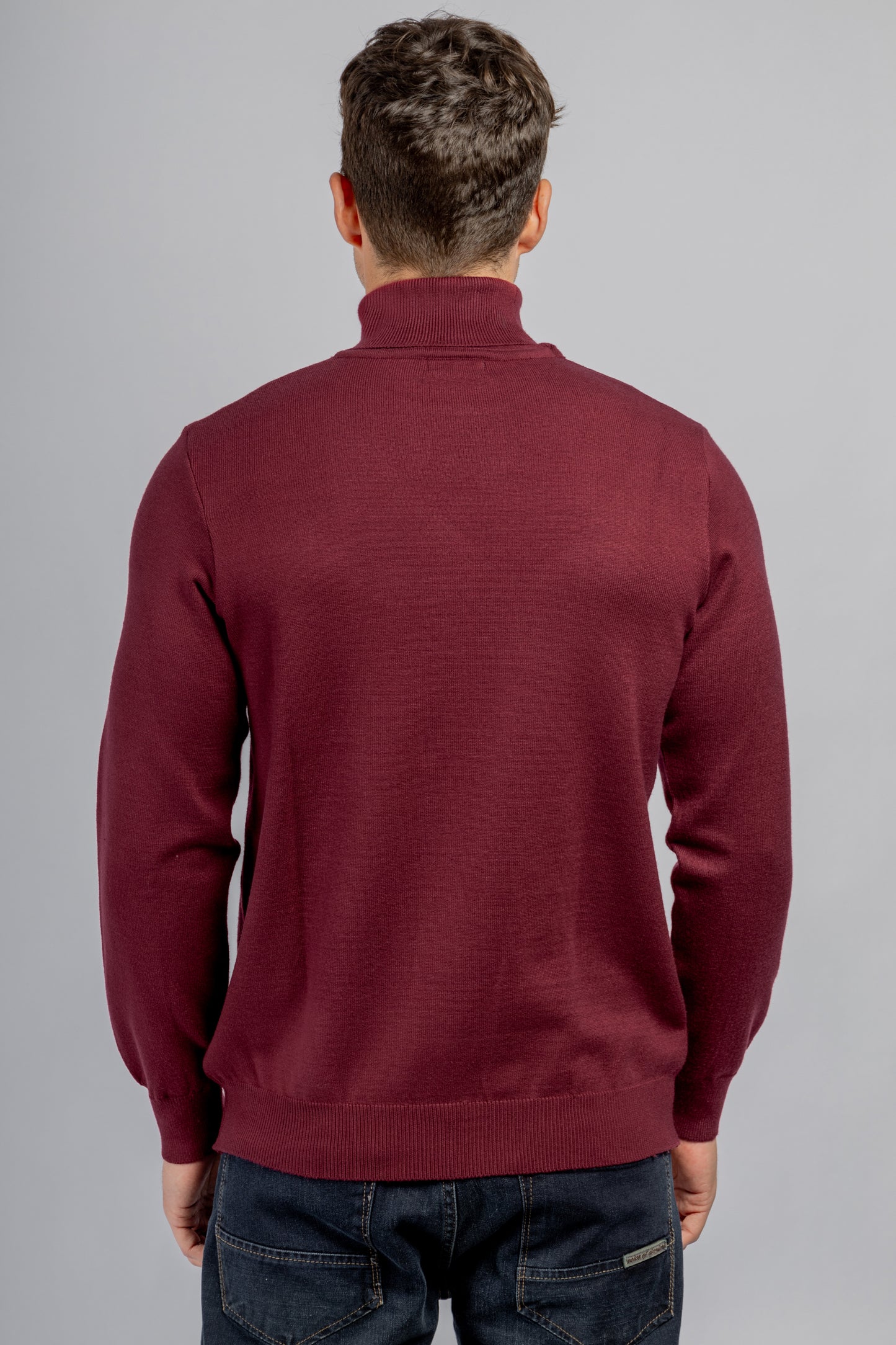 Burgundy High Collar Pullover