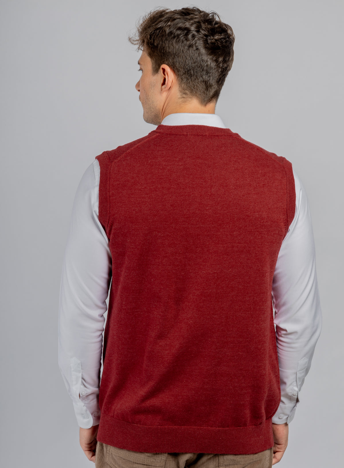 Burgundy knitted vest