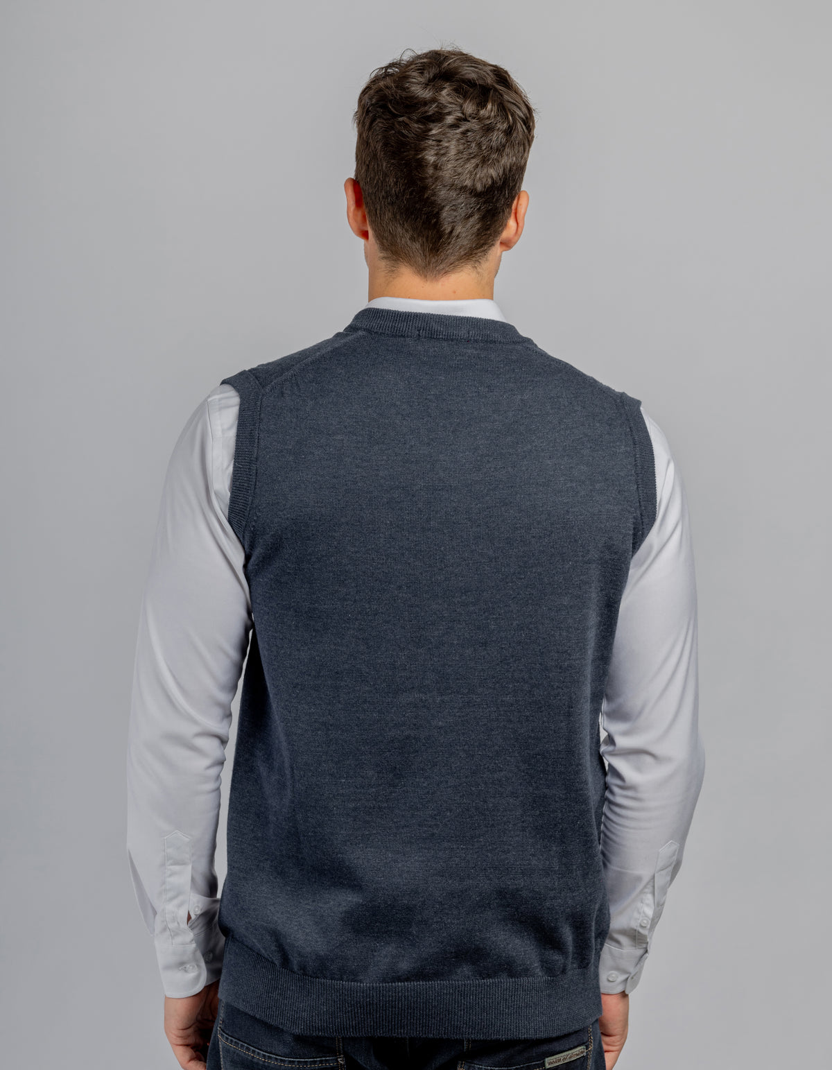 Navy knitted vest