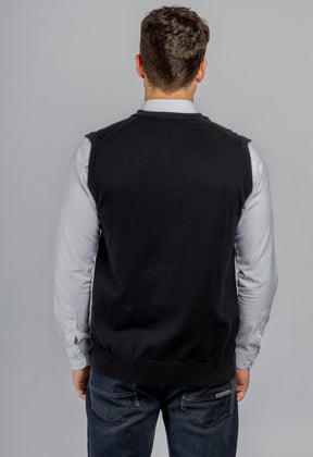 Black knitted vest