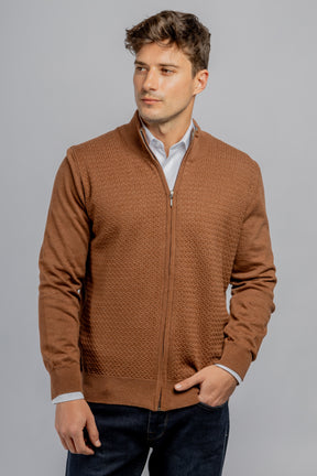 Brown Knitted Cotton Jacket