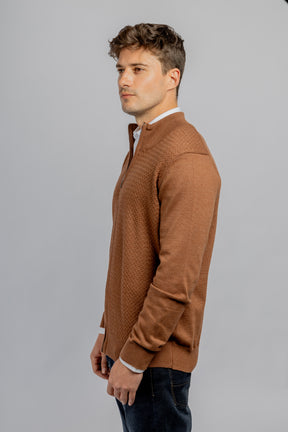 Brown Knitted Cotton Jacket