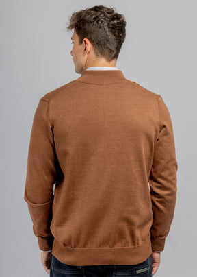 Brown Knitted Cotton Jacket