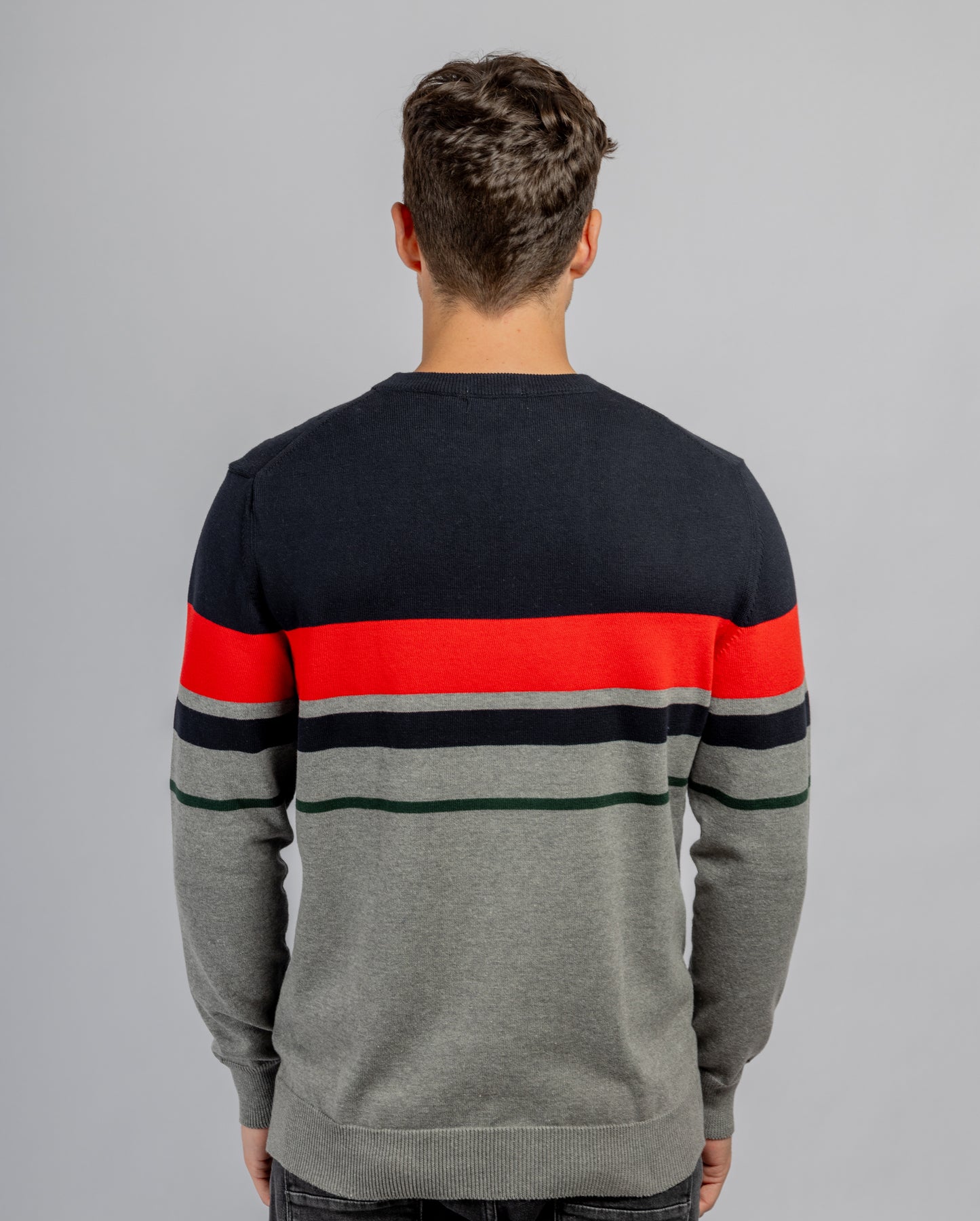 Navy Crew Neck Cotton Pullover