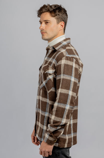 Brown Checkered Overshirt