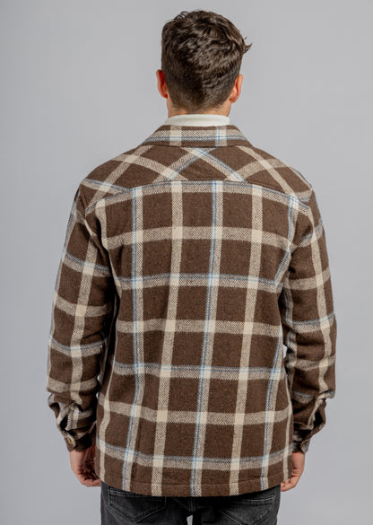 Brown Checkered Overshirt