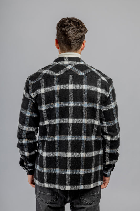 Black Checkered Overshirt