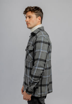 Drak Gray Checkered Overshirt