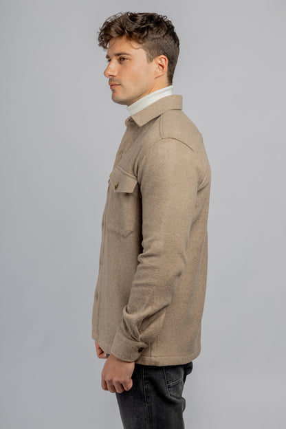 Brown Plain Overshirt