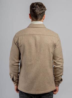 Brown Plain Overshirt