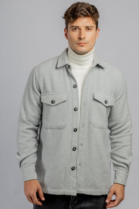 Gray Plain Overshirt