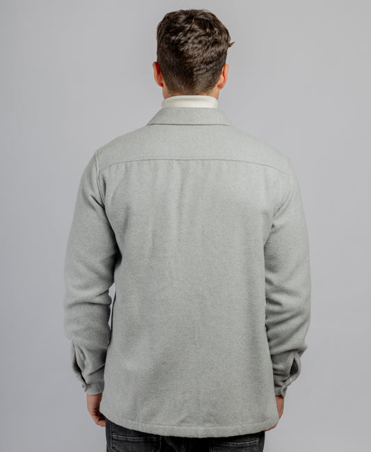 Gray Plain Overshirt