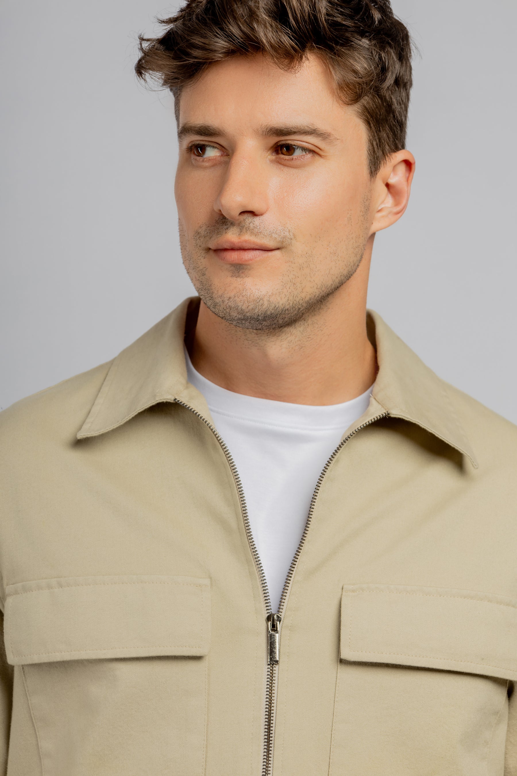 Beige Worker Jacket