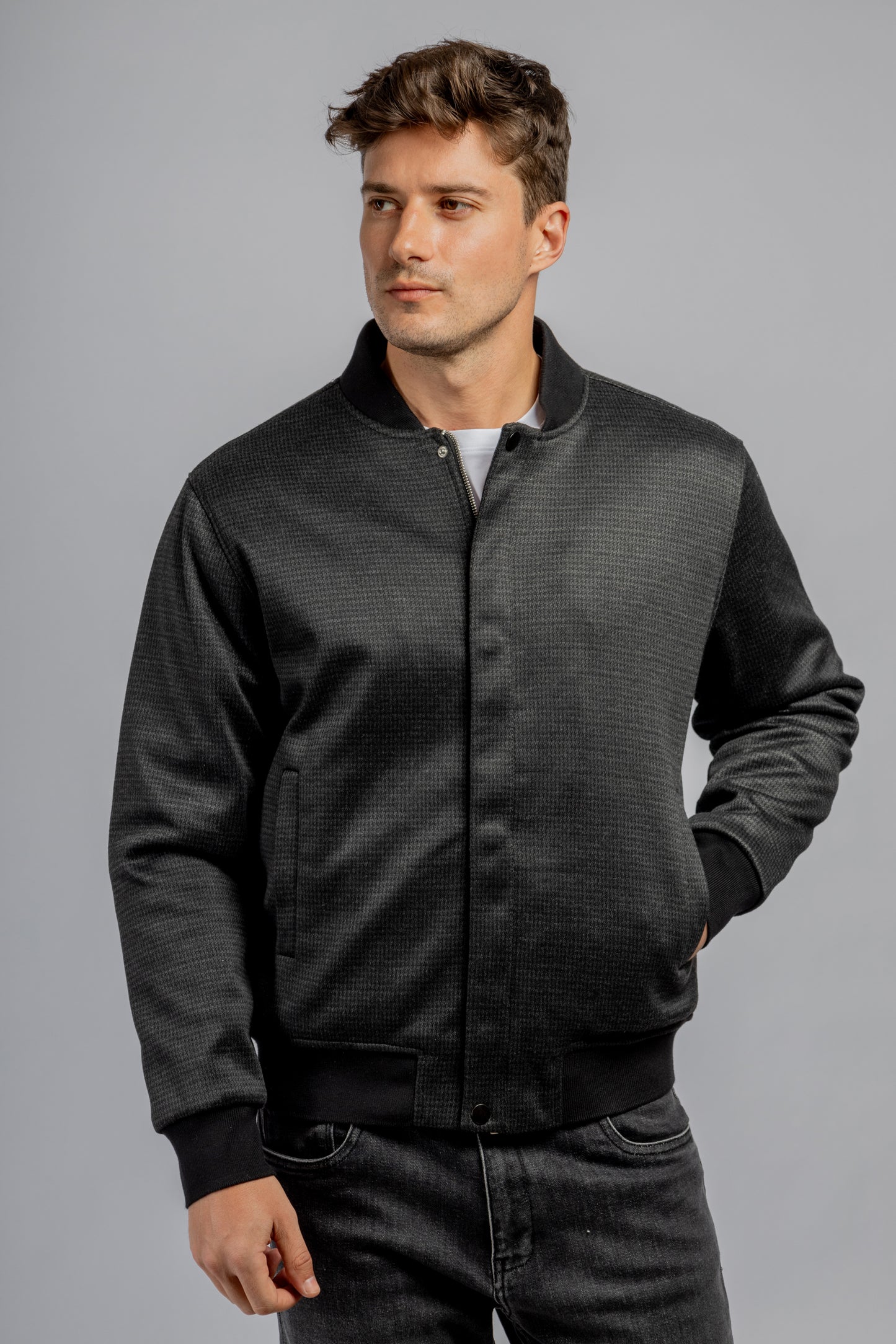 Black jacquard jacket