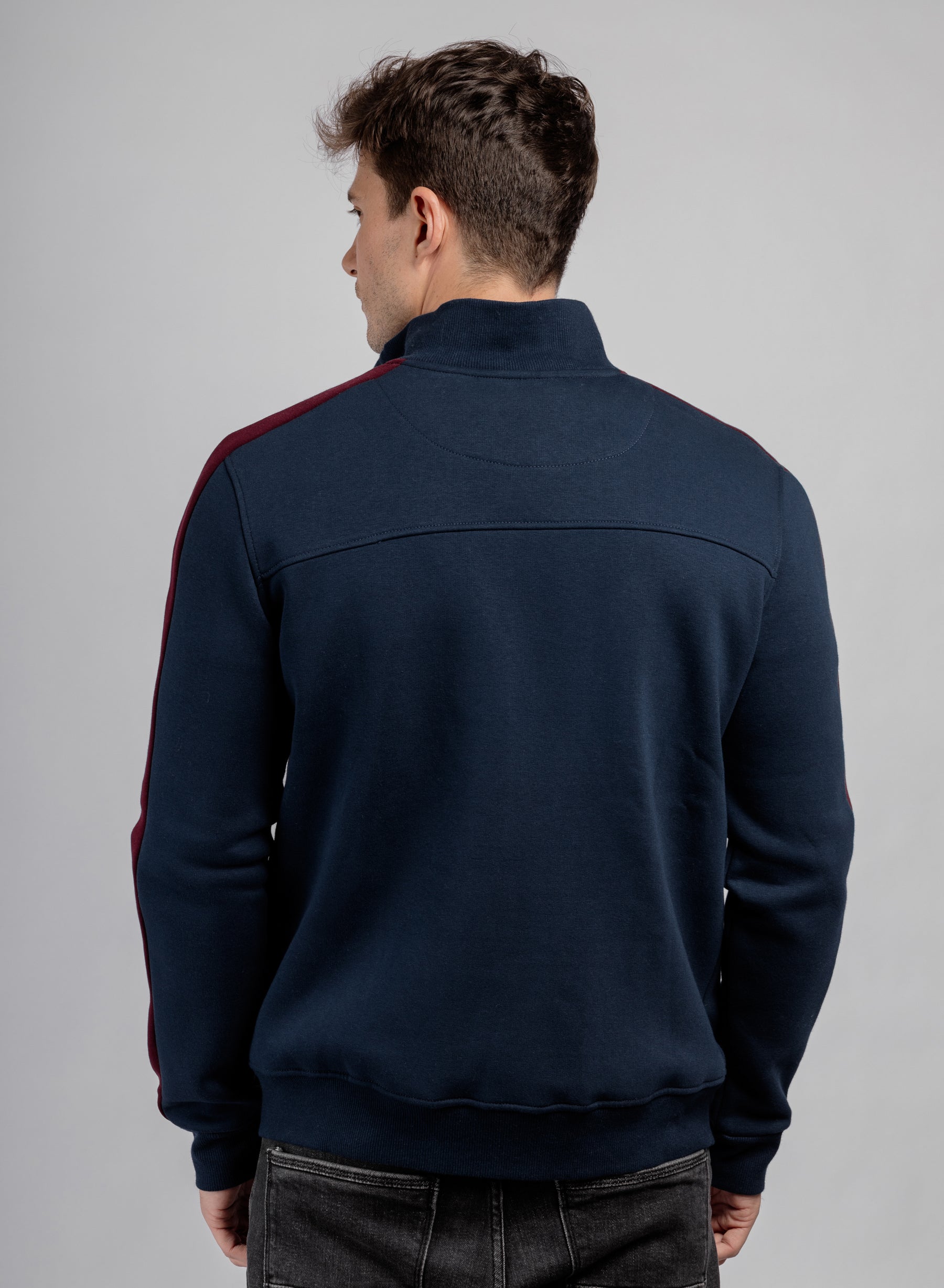 Navy Zipper Sweatshirt