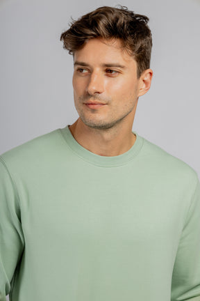 Mint crew neck cotton sweatshirt