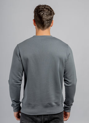 Iron crew neck cotton sweatshirt